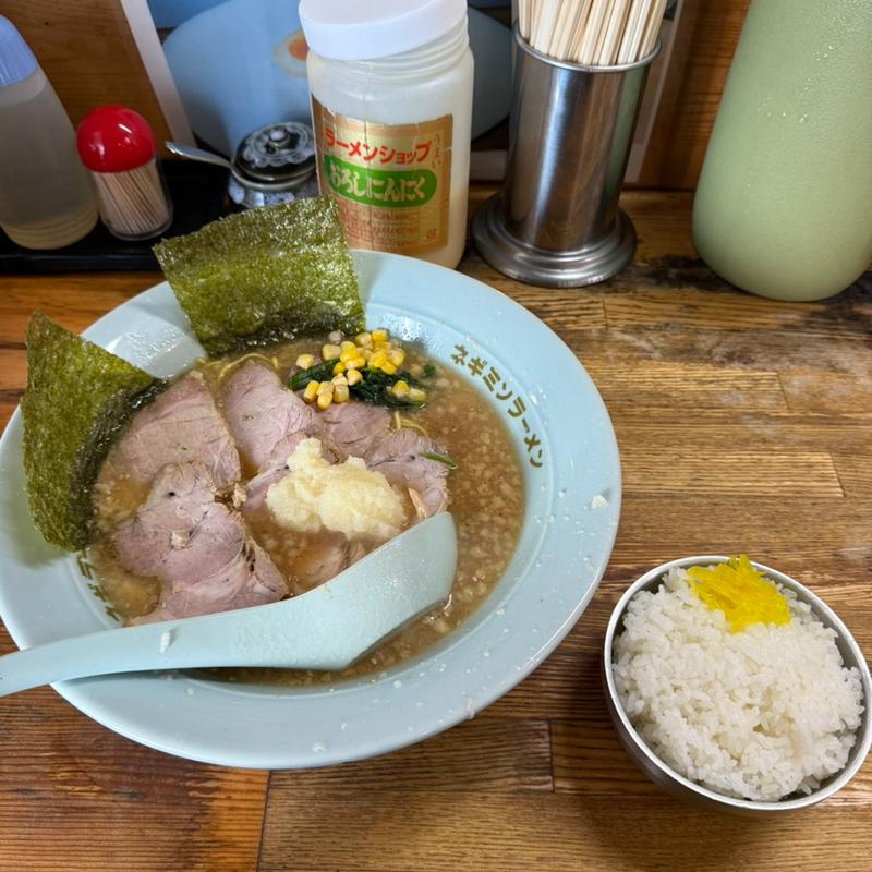味噌チャーシュー　半ライス(ラーメンショップ椿 上彦川戸店)