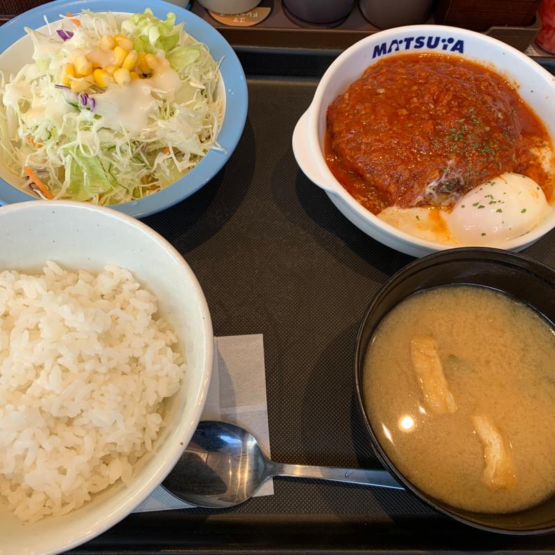 うまトマハンバーグ定食(松屋 有田インター店（松のや併設）)