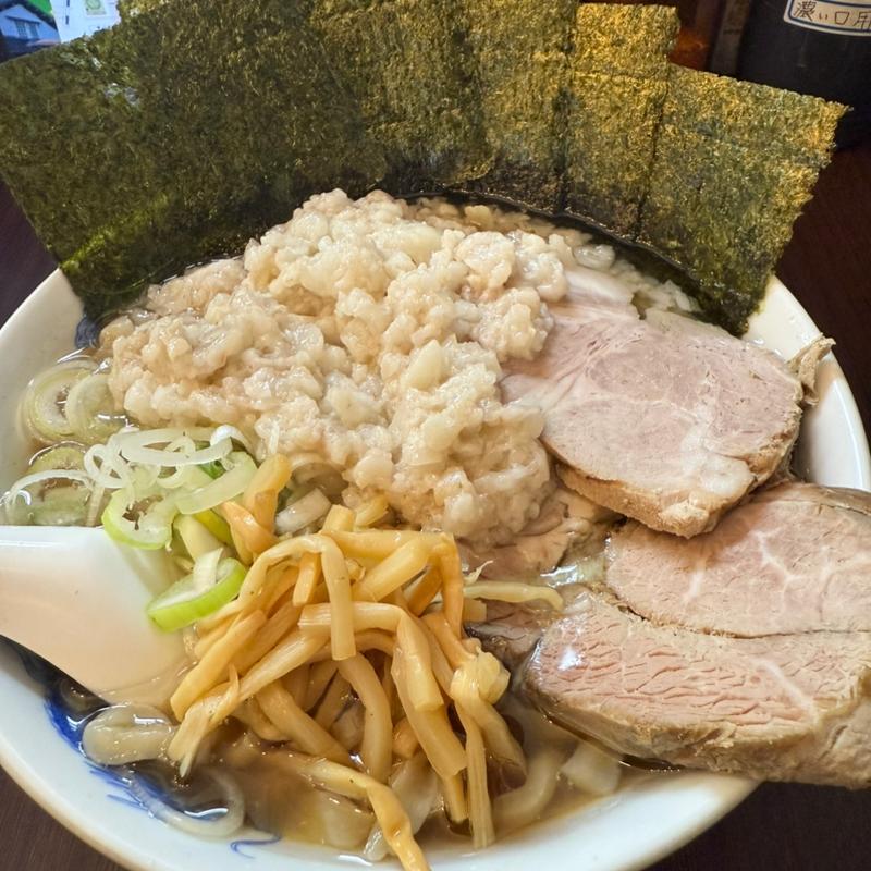 しょうゆ中華そば中盛り　身入りダブル(手打ち中華そば 酒田)