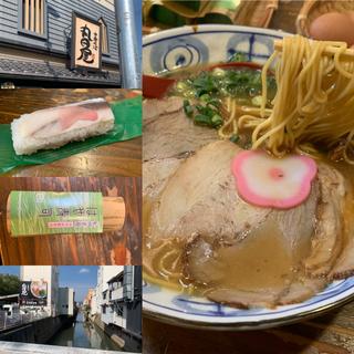 中華そば&早すし、ゆで卵トッピング