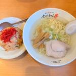 塩ラーメン&ミニ紅生姜チャーハン(旭川塩らーめんすがわら 人形町店)