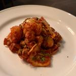 牛ホルモンとキムチ炒め