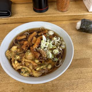 ゲソ天そば 半かき揚げ おにぎり