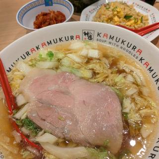 おいしいラーメン チャーハンセット キムチ(どうとんぼり神座 渋谷店)