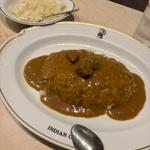 カレー　ご飯、ピクルス大盛り(インディアンカレークリスタ長堀店)