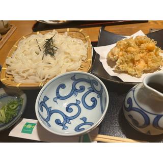 えびかき揚げざるきしめん