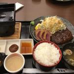 特製牛かつと和牛入りハンバーグセット