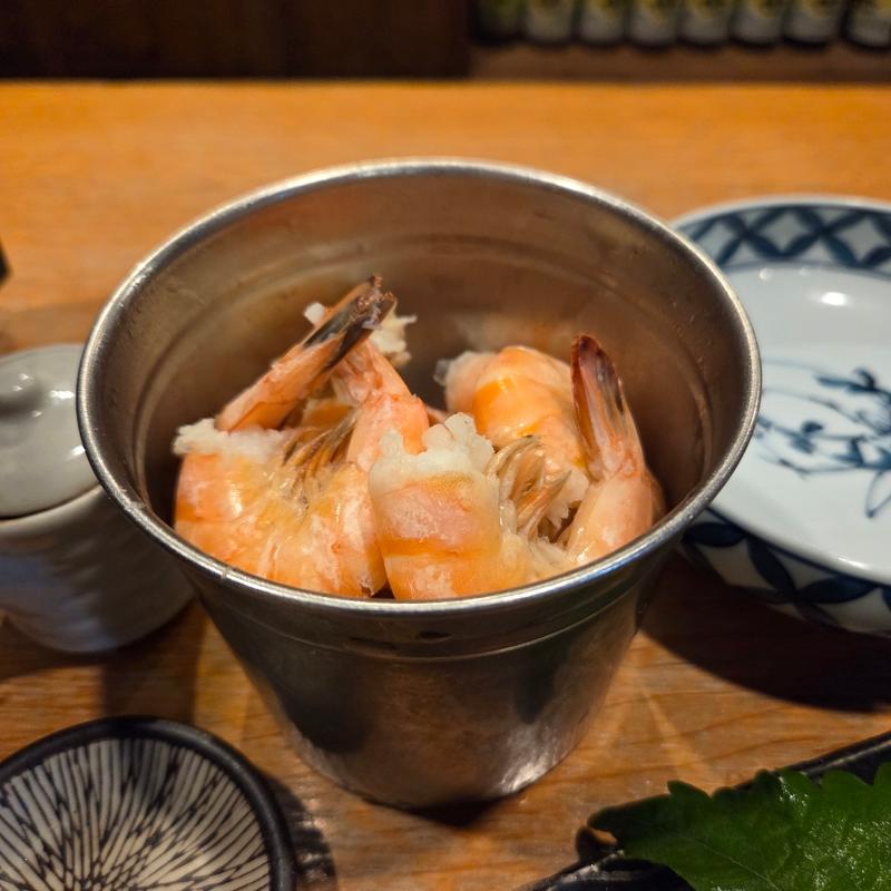 有頭海老のバケツ盛り 小(笑うだるま 大手門店)