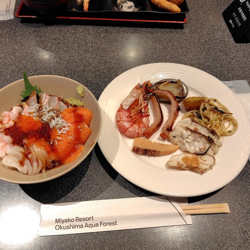 夕食ビュッフェ(都リゾート 奥志摩 アクアフォレスト レストラン はまなぎ)