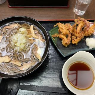 鳥そば　ゲソ天(みちのく亭 （伝承そば処みちのく亭）)