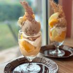 季節のデザート　洋なしと柿のパフェ(カフェドミーミ（Café de mimi）)