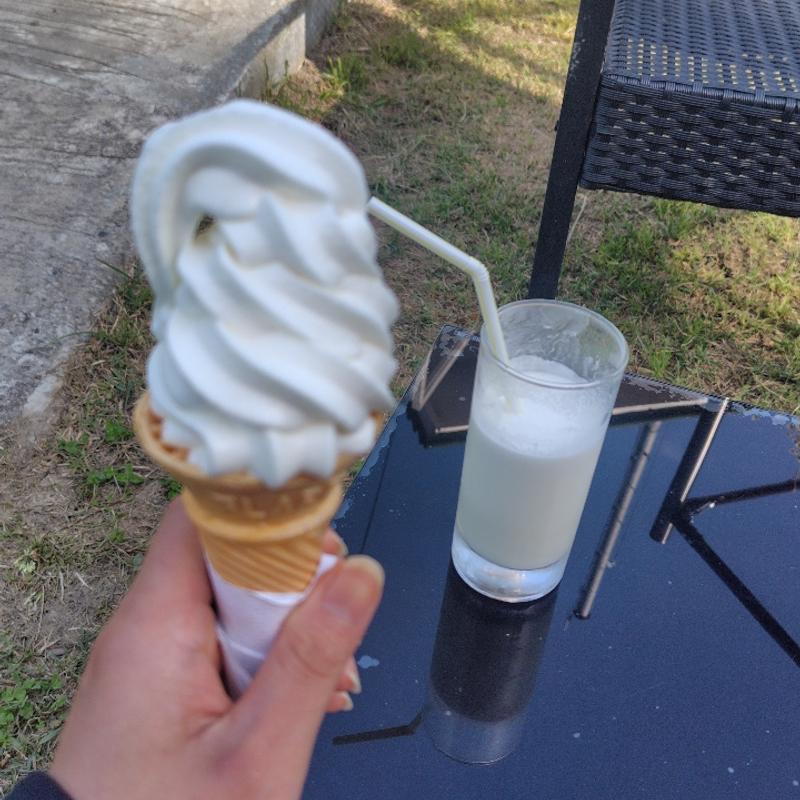 ソフトクリーム ヤギ(チーズ・アイス・ケーキ工房 牧場Cafe)