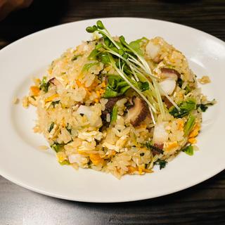 タコと野沢菜の和風チャーハン(剛呑)