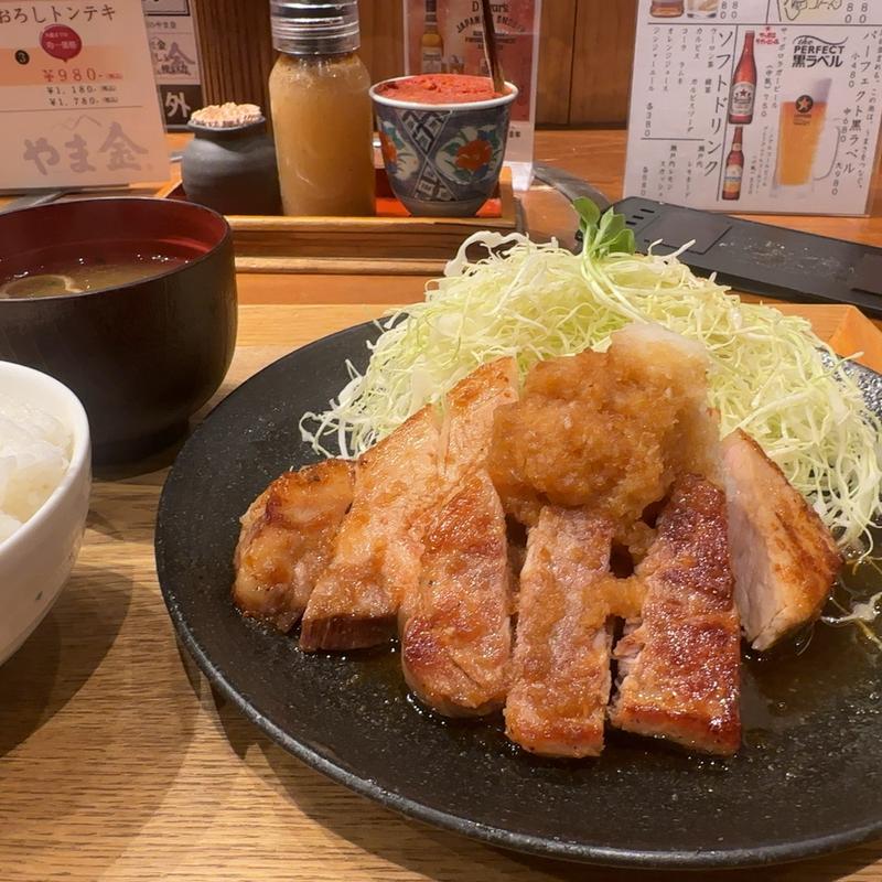 和風おろしトンテキ大盛（200g）(肉のやま金)