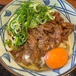 すき焼き釜玉ぶっかけうどん