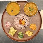 カレー2種(豆野菜＋肉)