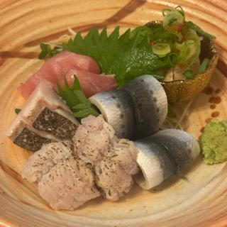 刺し身盛り合わせ(あん肝、鱧、鰆)