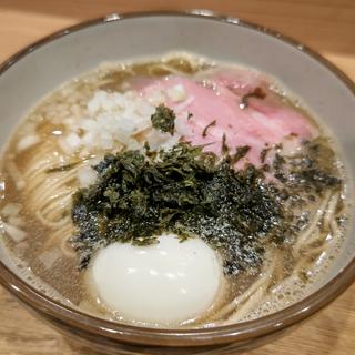 いりこ蕎麦＋出汁玉子(中華蕎麦 時雨)