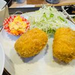 蟹クリームコロッケ定食(トンカツ すぽっと食堂)