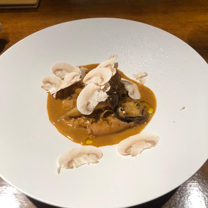 吊るし熟成短角牛　キノコ　ポレンタ(イノベーティブ tsumugi ツムギ)