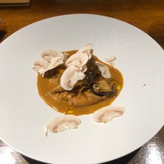 吊るし熟成短角牛　キノコ　ポレンタ(イノベーティブ tsumugi ツムギ)