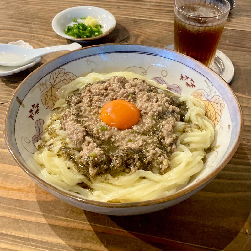 まぜうどん 肉たま入り かま(うどんのうち)