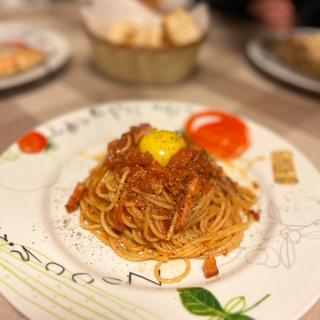 トマトソースのカルボナーラ(オリーヴォ オリーヴォ)