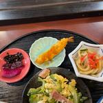 ゴーヤチャンプルーとハーフそば定食(びんがた)