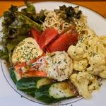 ポテサラ・マカサラ・スパサラのトリプルサラダコンボ(須賀乃湯)