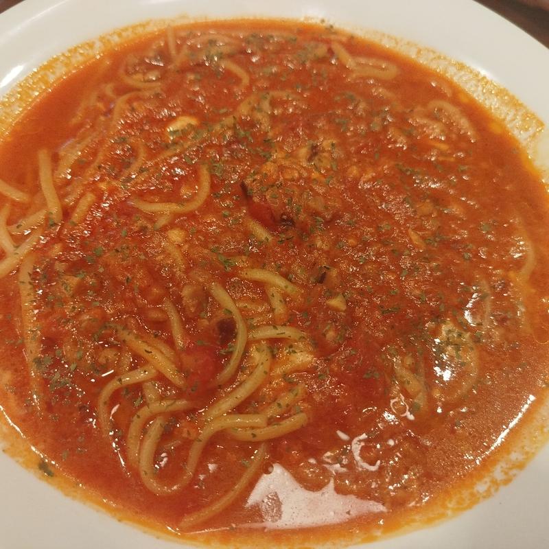 あふれんばかりのスープパスタ(ジョナサン 御徒町店)