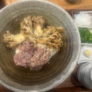 肉まいたけ天ぶっかけ