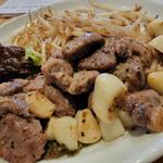 サイコロガーリックステーキ定食(鉄火屋)