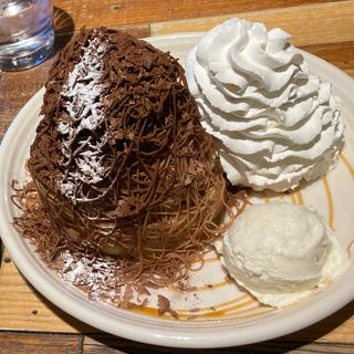 チョコレートモンブランパンケーキ(コナズ珈琲足立)