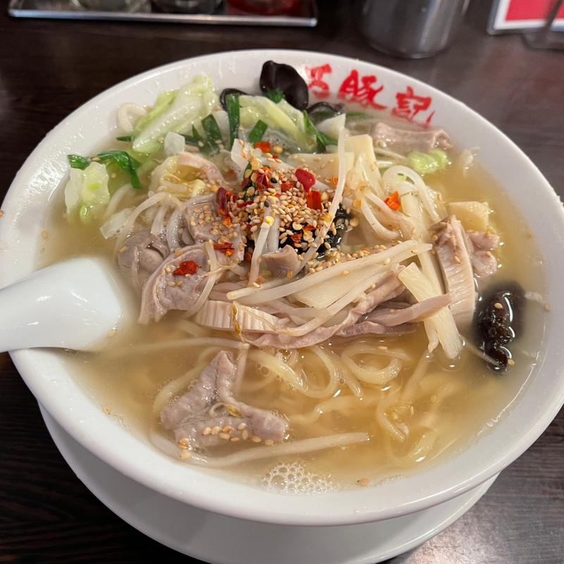 ホルモン麺(万豚記 飯倉店)