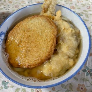 かけうどん（1玉）＋ちくわ天　かぼちゃ天　さつま揚げ(宮川製麺所)