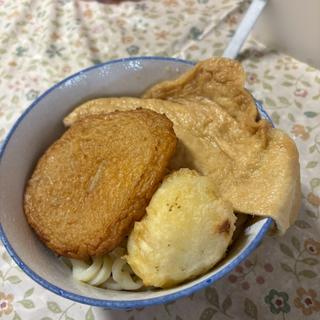 ぶっかけ（冷　2玉）＋玉子天　あげ　さつま揚げ(宮川製麺所)
