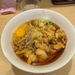 小海老天と白菜のかき揚げそば