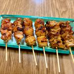 焼き鳥タレ　もも　皮　つくね(串焼き 与兵)