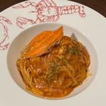 渡り蟹のトマトクリームパスタ