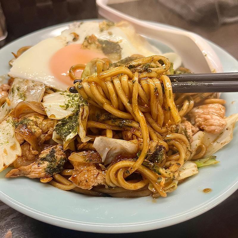 焼きそば足跡風(博多とんこつ 豚の足跡)