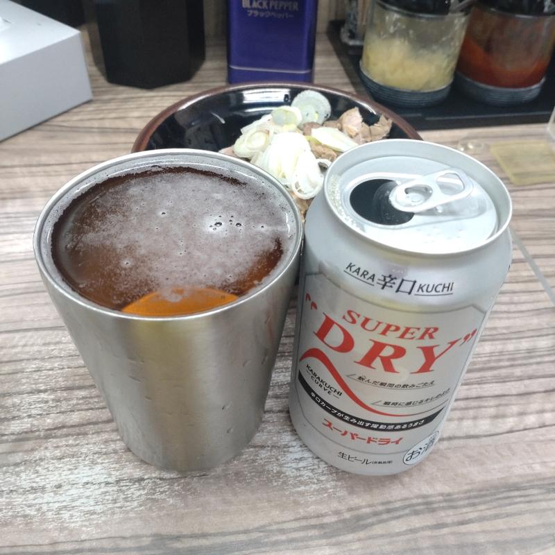 アサヒ スーパードライ (350ml)(横浜家系らーめん武蔵家 松戸店)