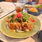 オニオンサラダステーキプレート