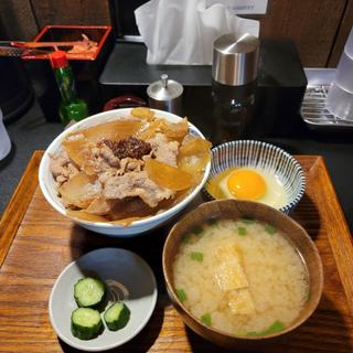 牛めし並+生玉子+味噌汁(新橋 ていねい)