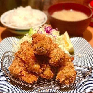 カキフライ定食(とんかつ檍 銀座4丁目店)