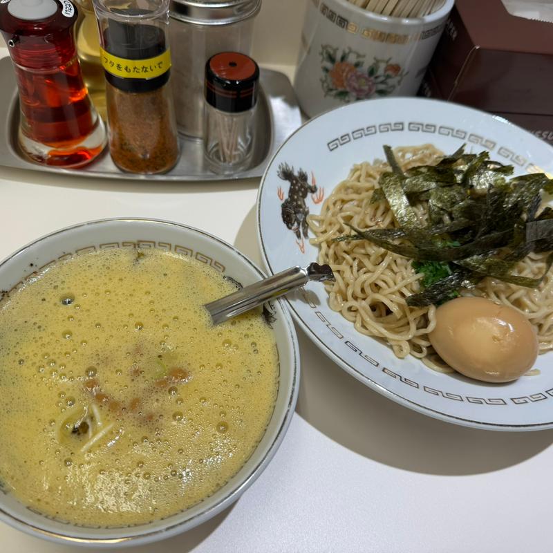 納豆つけ麺＋味玉玉子(春木屋 恵比寿店)