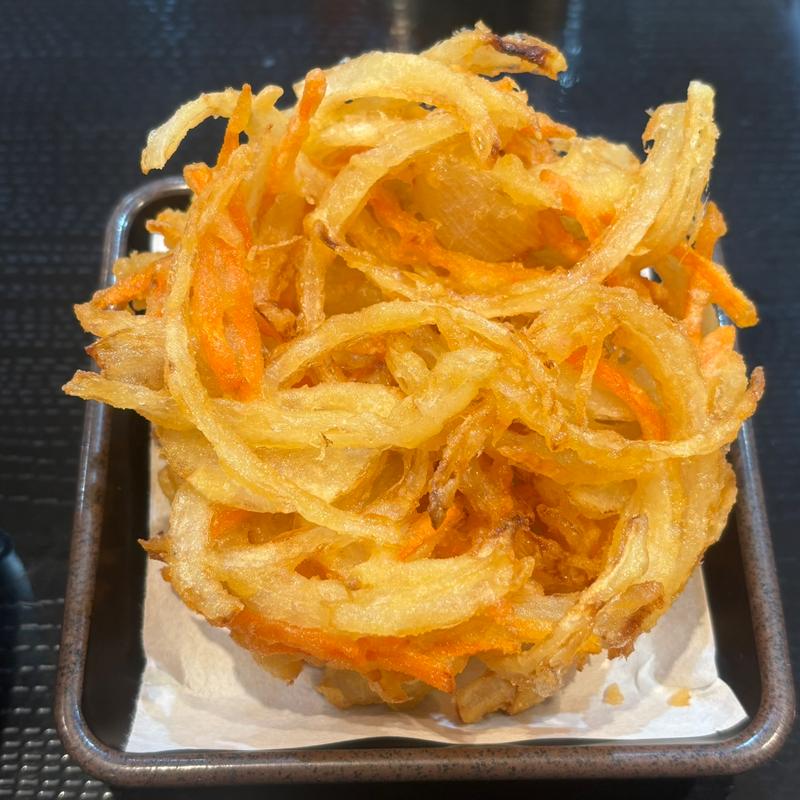 野菜かきあげ(ゆで太郎 もつ次郎中野坂上店)