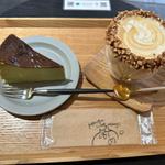 宇治抹茶バスクチーズケーキ チョコナッツラテ
