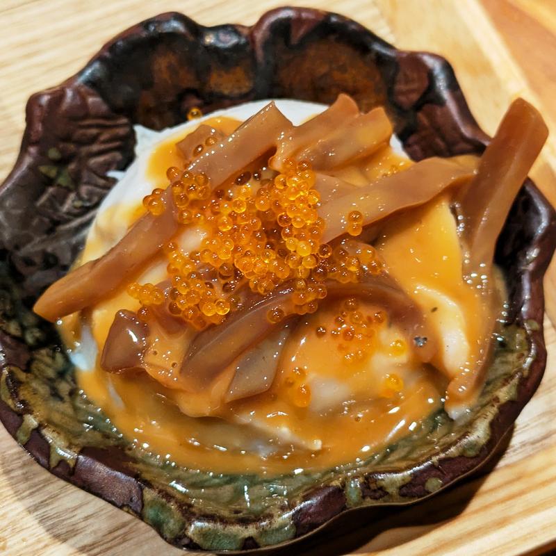 塩辛と里芋のポテサラ(酒と肴おけや)