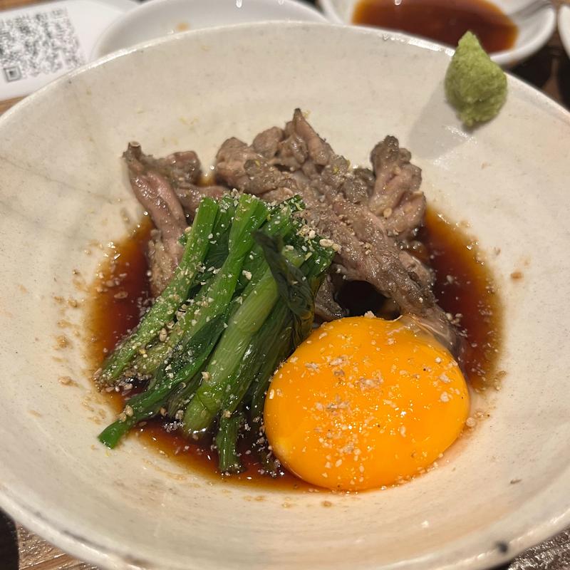 せせりニラ玉ポン酢(大衆割烹シラトリ)