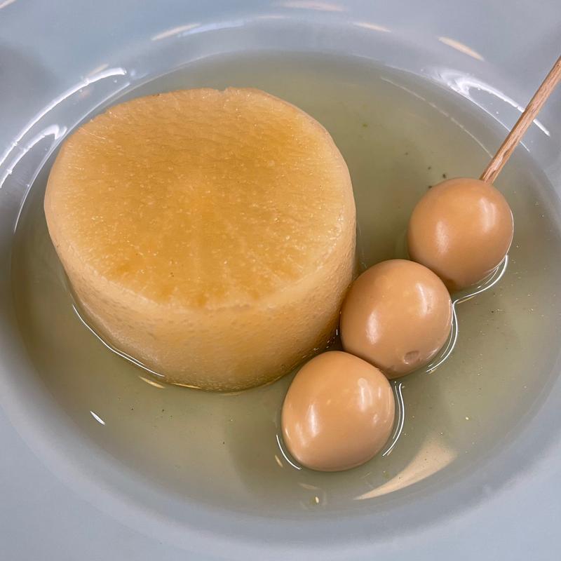 大根・うずらの卵(月島ゴールデン酒場)